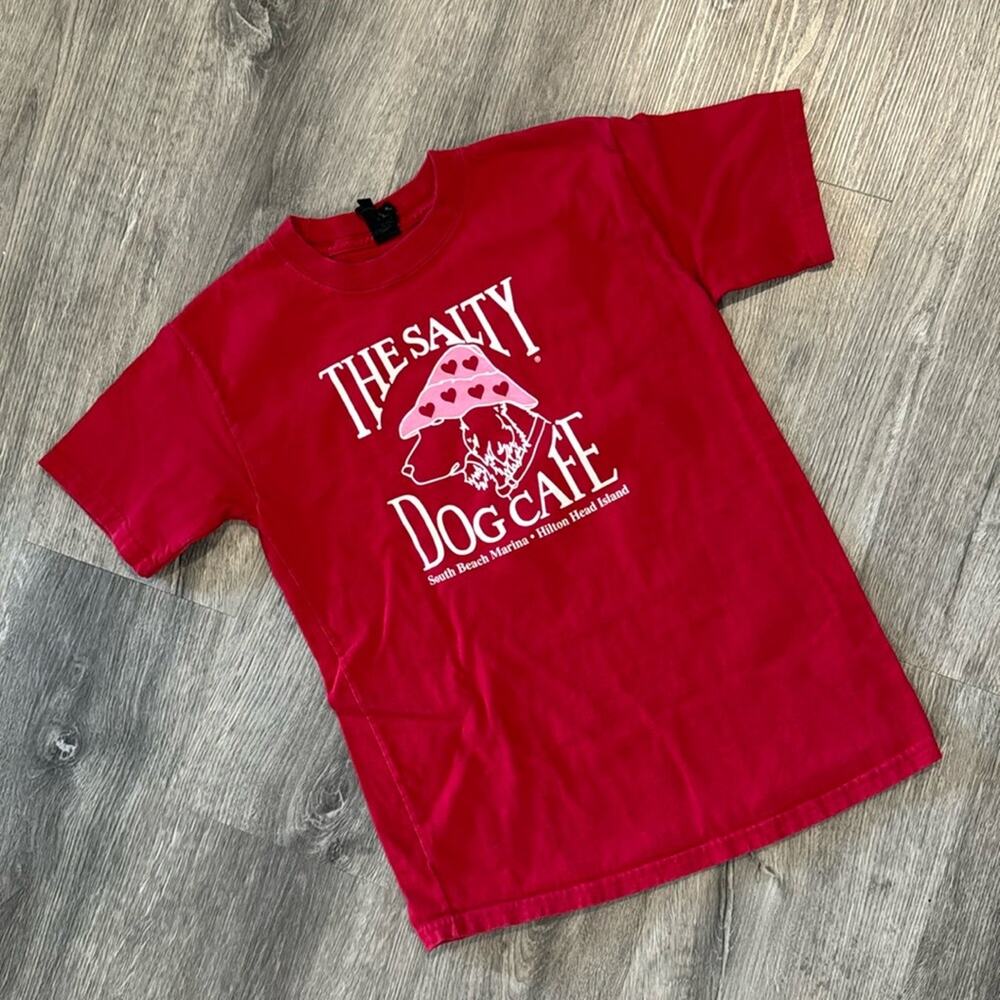 The Salty Dog Cafe Hilton Head Island Red Dog T-shirt Hanes Brand Youth Mediium